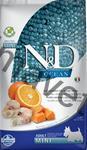 N&D OCEAN Dog Grain Free Adult Mini Codfish & Pumpki & Orange 800 g