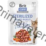 Brit Care Cat kaps. Sterilized Fillets in Jelly with Hearty Duck & Tender Turkey