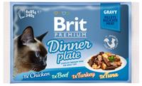 Brit Premium Cat kaps. -Gravy Dinner Plate 340 g (4x85 g)