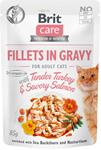 Brit Care Cat kaps. Fillets in Gravy with Tender Turkey & Savory Salmon 85 g