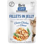 Brit Care Cat kaps. Fillets in Jelly Choice Chicken with Cheese 85 g
