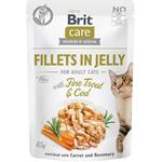 Brit Care Cat kaps. Fillets in Jelly with Fine Trout & Cod 85 g
