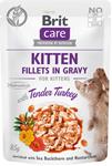 Brit Care Cat kaps. Kitten - Fillets in Gravy with Tender Turkey 85 g 