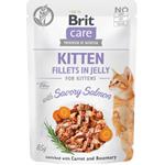 Brit Care Cat kaps. Kitten Fillets in Jelly with Savory Salmon 85 g