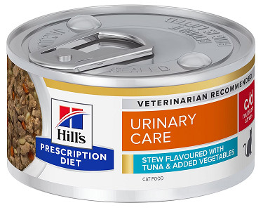 Hill's Prescription Diet Feline Stew c/d Urinary Stress konzerva s tuňákem a zeleninou 82 g