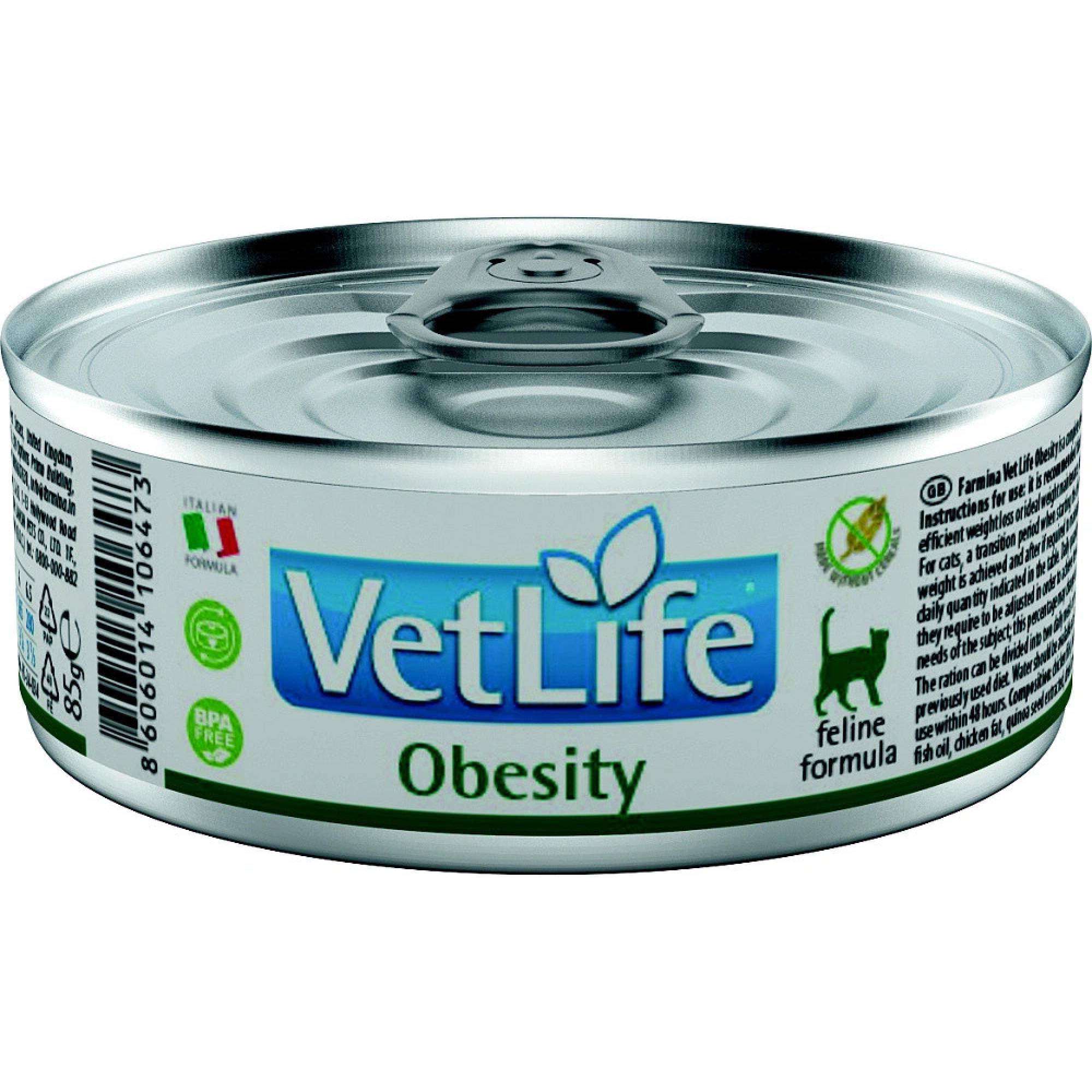 Vet Life Natural Feline konz. Obesity 85 g