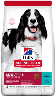 Hill's SP Canine Adult Medium Tuna & Rice 12 kg NOVÝ