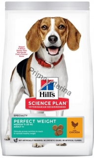 Hill's SP Canine Adult Perfect Weight Medium Chicken 12 kg