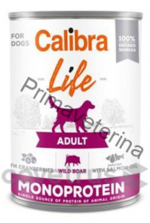 Calibra Dog Life  konz.Adult Wild boar with cran. 400g 