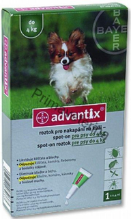 Advantix pro psy spot.on.do 4kg a.u.v.1x0.4ml